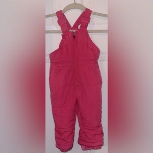 Snow Bib Snowsuit Toddlers Pink  Weatherproof 12 Months